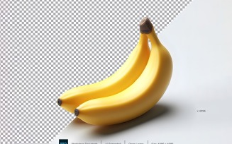 Banana Fresh fruit isolated on white background 3