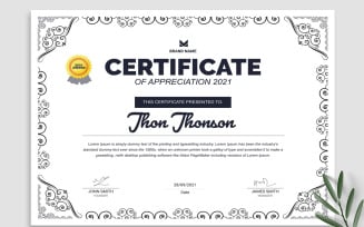 Certificate of Appreciation template
