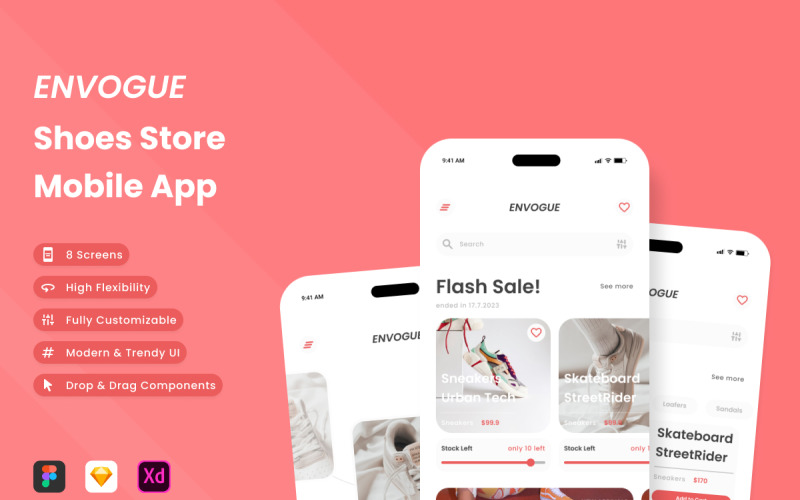 Envogue - Shoes Store Mobile App UI Element