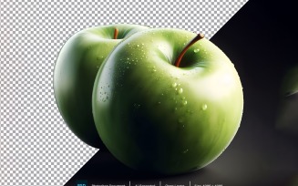 Green Apple Fresh fruit isolated on white background 5