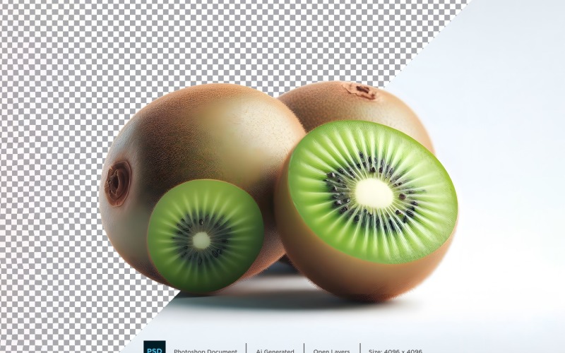 kiwi Fresh fruit isolated on white background Vector Graphic