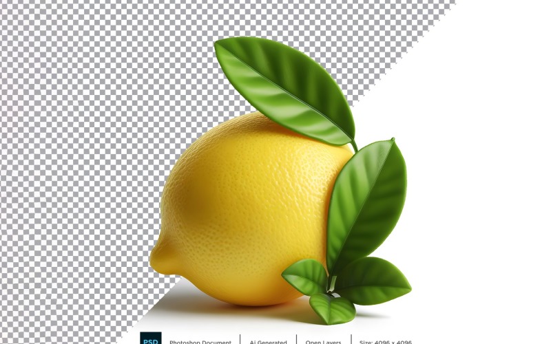 Lemon Fresh fruit isolated on white background 4 Vector Graphic