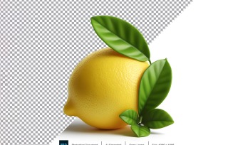 Lemon Fresh fruit isolated on white background 4