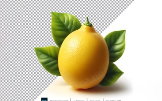 Lemon Fresh fruit isolated on white background 5