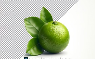 Lime Fresh fruit isolated on white background 2