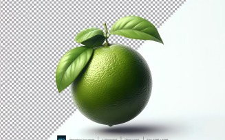 Lime Fresh fruit isolated on white background 3