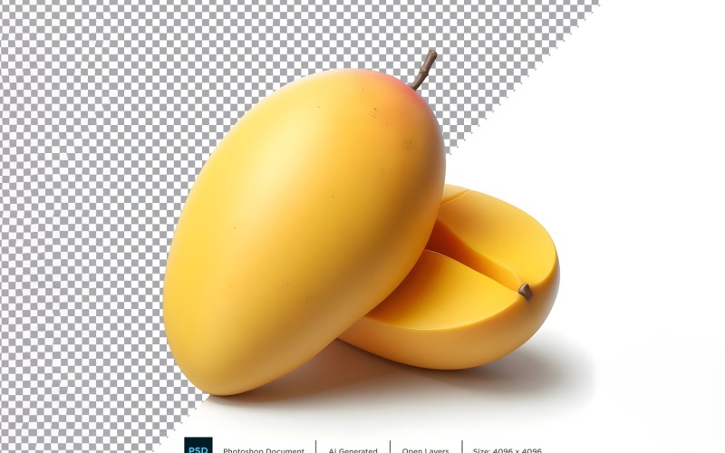 Mango Fresh fruit isolated on white background Vector Graphic