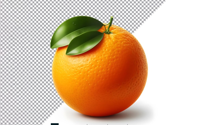 Orange Fresh fruit isolated on white background 3 Vector Graphic