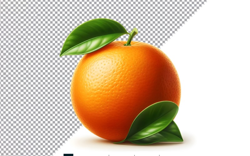 Orange Fresh fruit isolated on white background 4 Vector Graphic