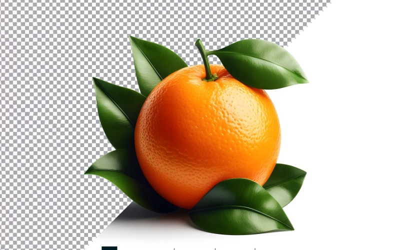 Orange Fresh fruit isolated on white background 5 Vector Graphic