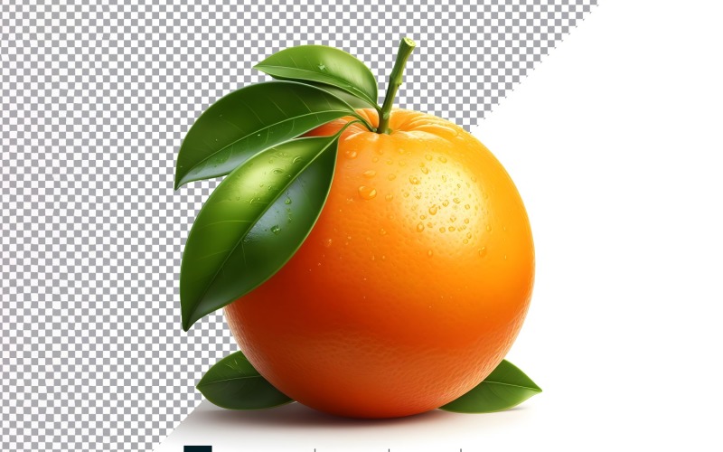 Orange Fresh fruit isolated on white background 6 Vector Graphic