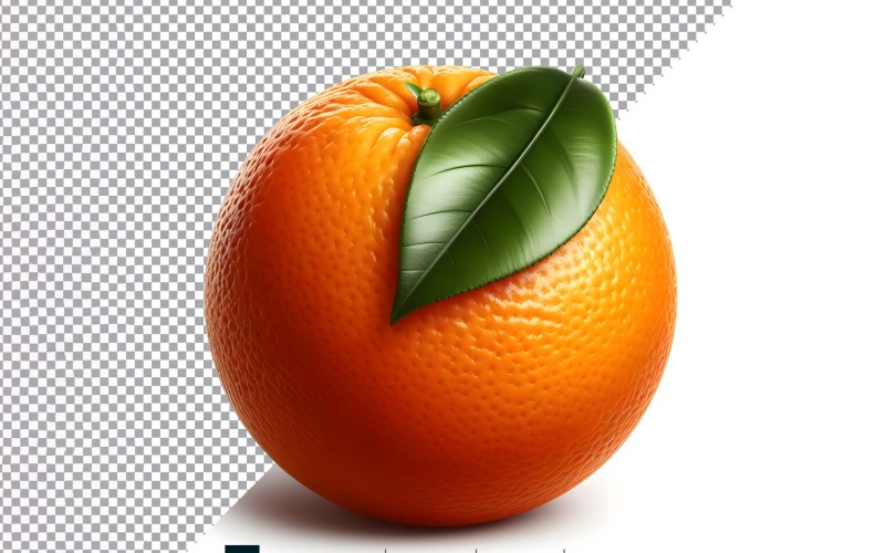 Orange Fresh fruit isolated on white background 7 Vector Graphic