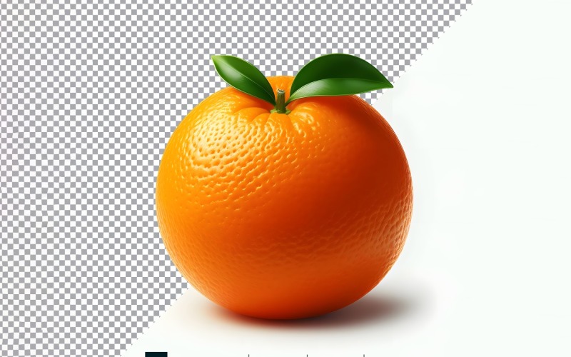 Orange Fresh fruit isolated on white background Vector Graphic