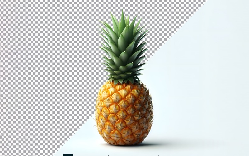 Pineapple Fresh fruit isolated on white background 2 Vector Graphic