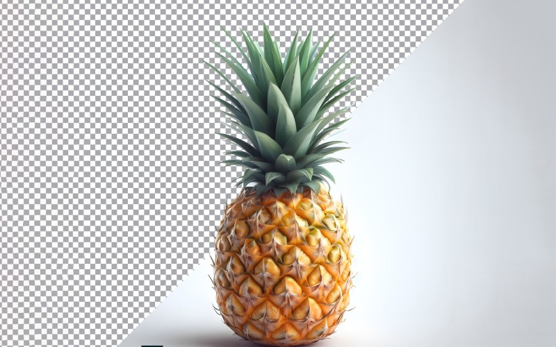 Pineapple Fresh fruit isolated on white background Vector Graphic