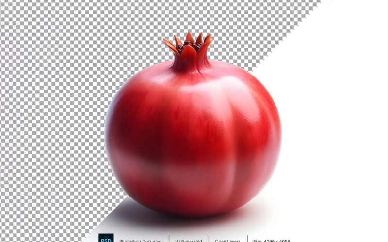 pomegranate Fresh fruit isolated on white background 3 Vector Graphic