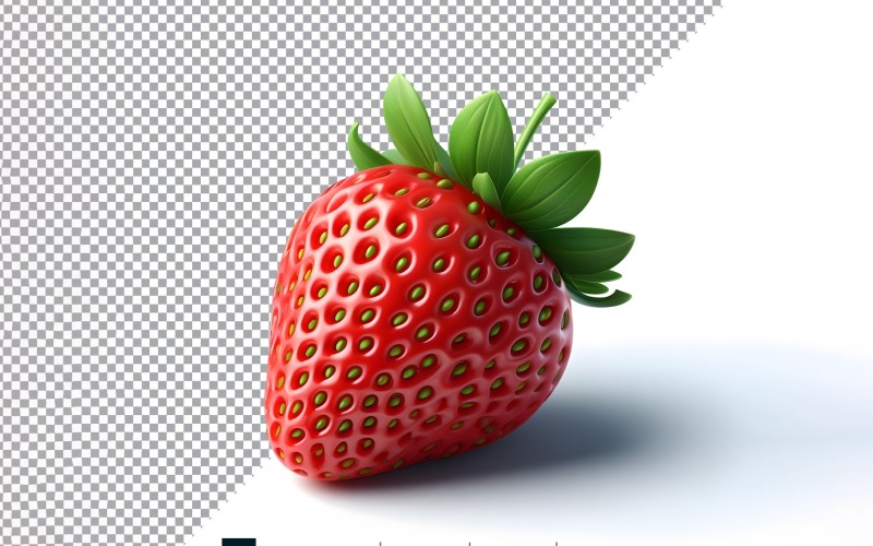 strawberry Fresh fruit isolated on white background 4 Vector Graphic