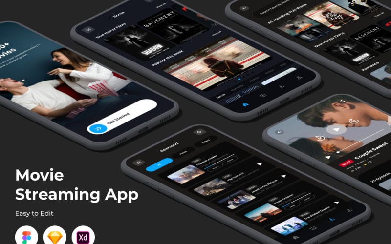 Streamify - Movie Streaming Mobile App UI Element