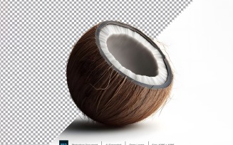 Coconut Fresh fruit isolated on white background 1