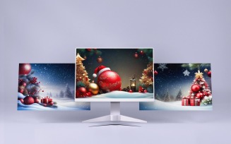 Collection Of 3 Christmas Background Template High Quality