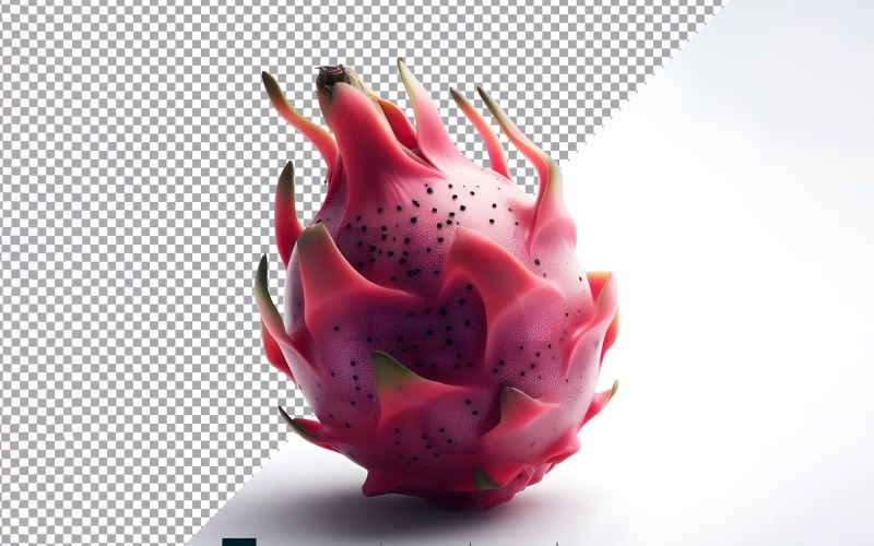 Fresh dragon fruit isolated on white background 1 Vector Graphic