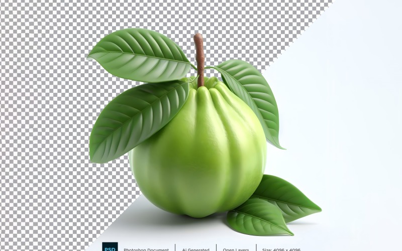 Guava Fresh fruit isolated on white background 1 Vector Graphic