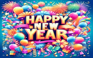 Happy New Year Background Illustration High Quality