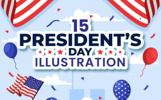 15 Happy Presidents Day Illustration