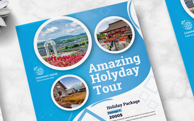 Holiday Travel Flyer & Poster Template Corporate Identity