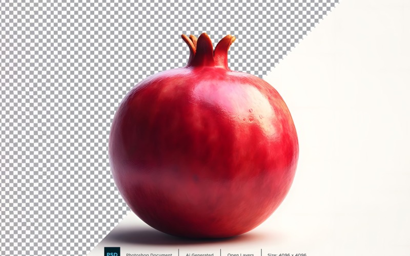 pomegranate Fresh fruit isolated on white background 2 Vector Graphic