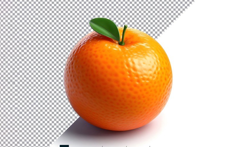 Tangerine Fresh fruit isolated on white background 5 Vector Graphic