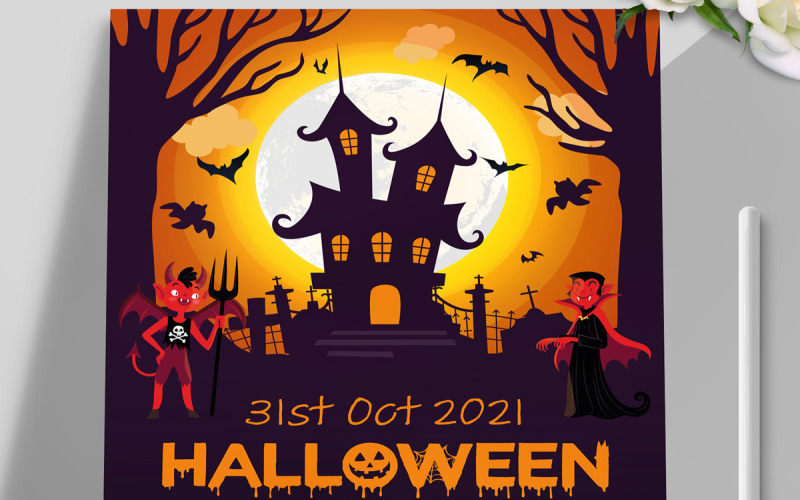The Dark Halloween Flyer Template Corporate Identity