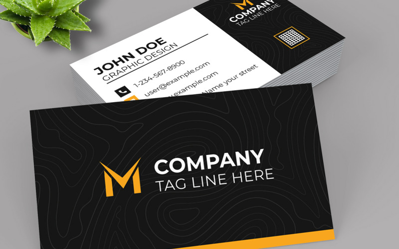 Abstract Business Card Template Design Corporate Identity