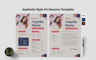 Aesthetic Style CV Resume