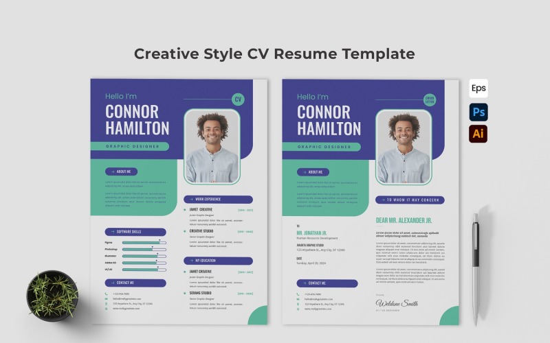 Creatives CV Resume Template Corporate Identity