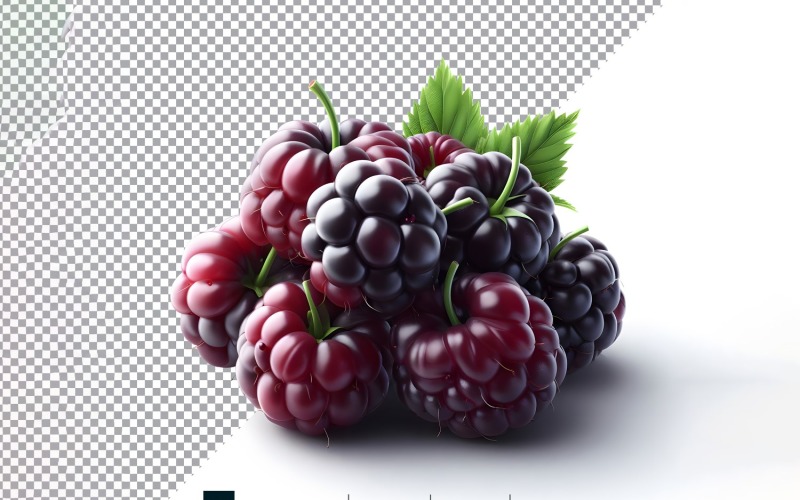 Elderberry Fresh fruit isolated on white background 4. Vector Graphic