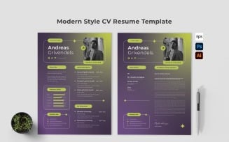 Elegant Modern CV Resume Template