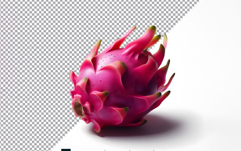 Fresh dragon fruit isolated on white background 2 Vector Graphic