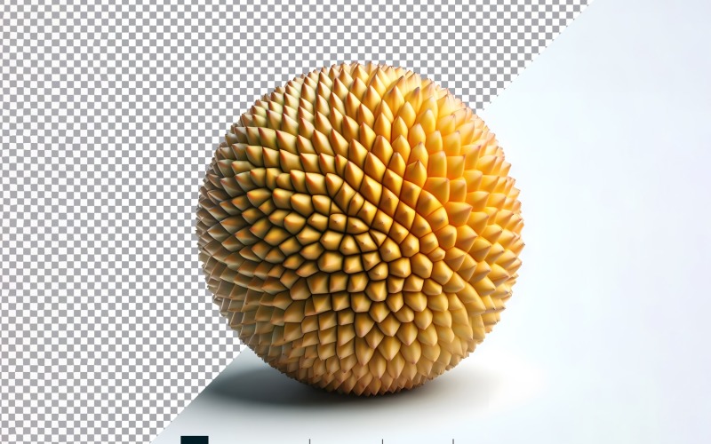 Fresh jackfruit isolated on white background 1 Vector Graphic