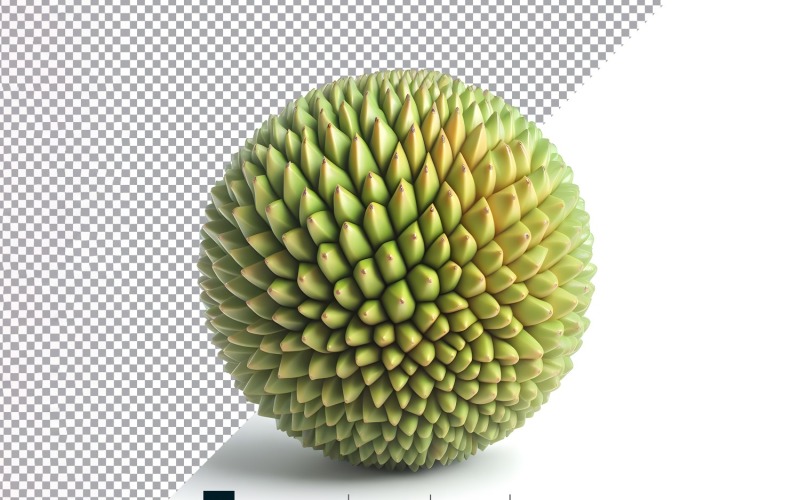 Fresh jackfruit isolated on white background 3 Vector Graphic