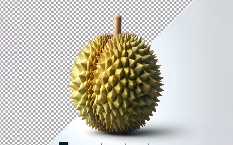 Fresh jackfruit isolated on white background 4 Vector Graphic