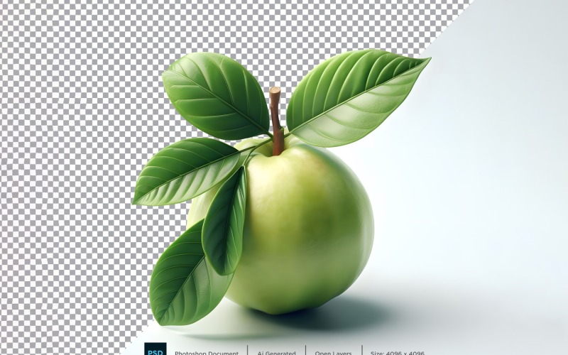 Guava Fresh fruit isolated on white background 3 Vector Graphic
