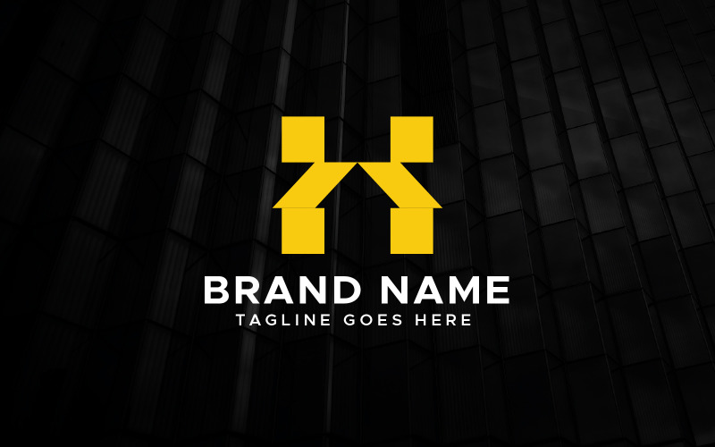 HM letter house real estate logo design template Logo Template