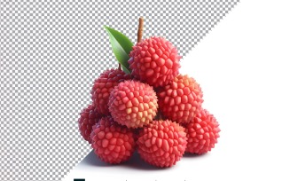 Lychee Fresh fruit isolated on white background 8