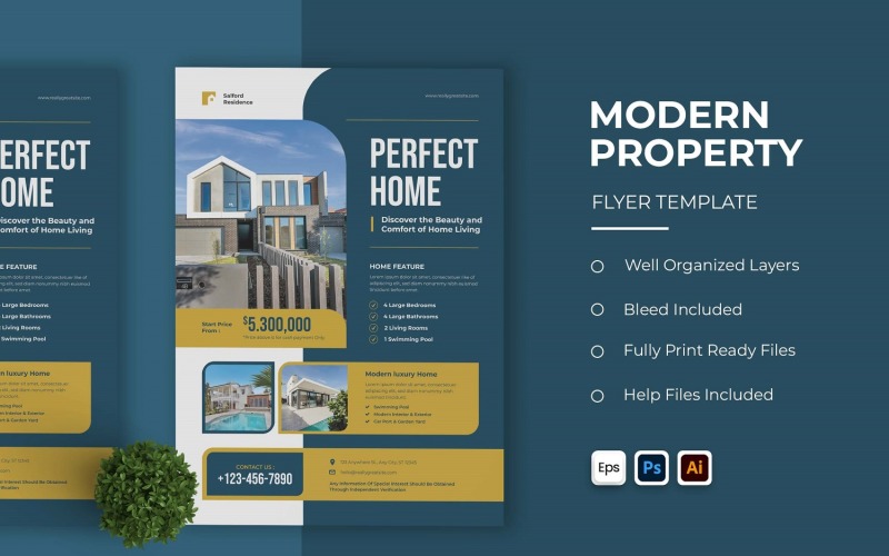Modern Property Flyer Template Corporate Identity