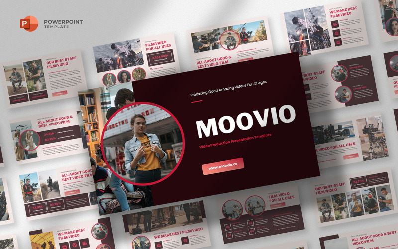 Moovio - Video Production Powerpoint Template PowerPoint Template