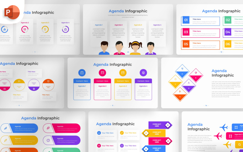 Agenda PowerPoint Infographic Template PowerPoint Template