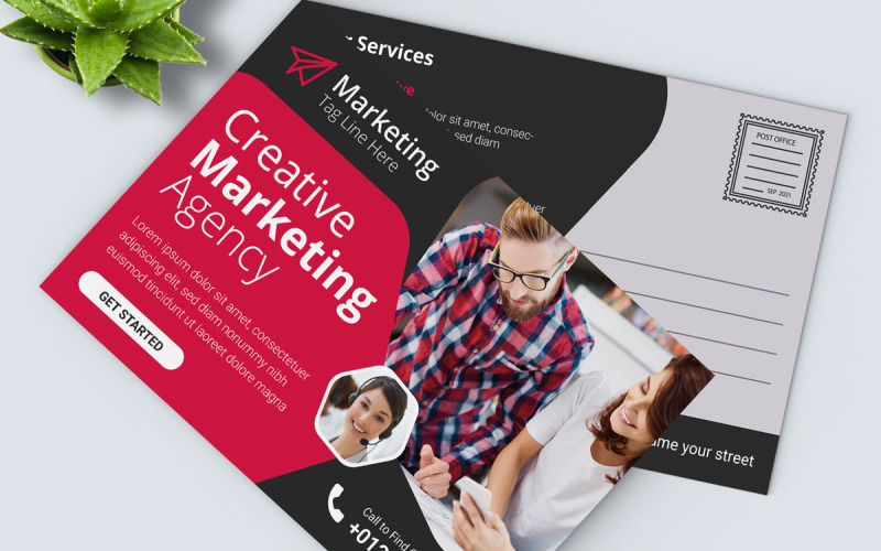 Business Marketing Post Card Corporate Identity