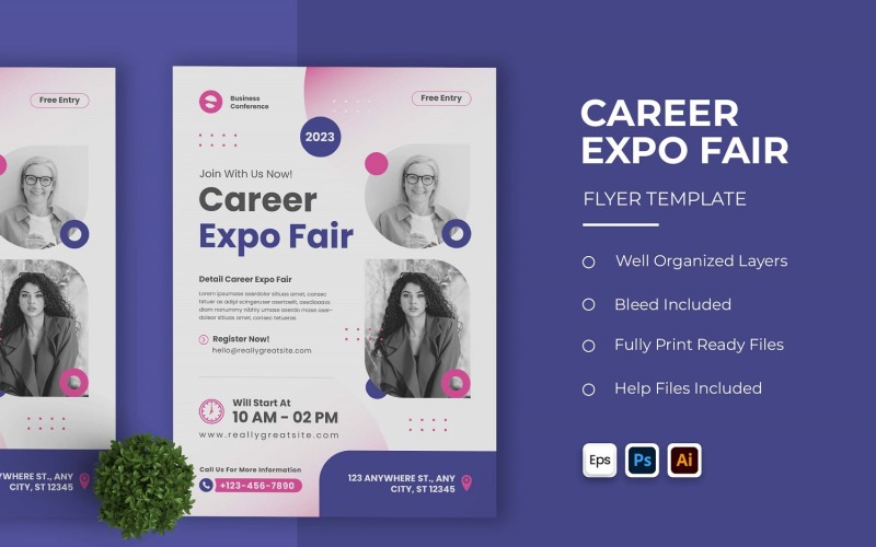 Career Expo Flyer Template Corporate Identity