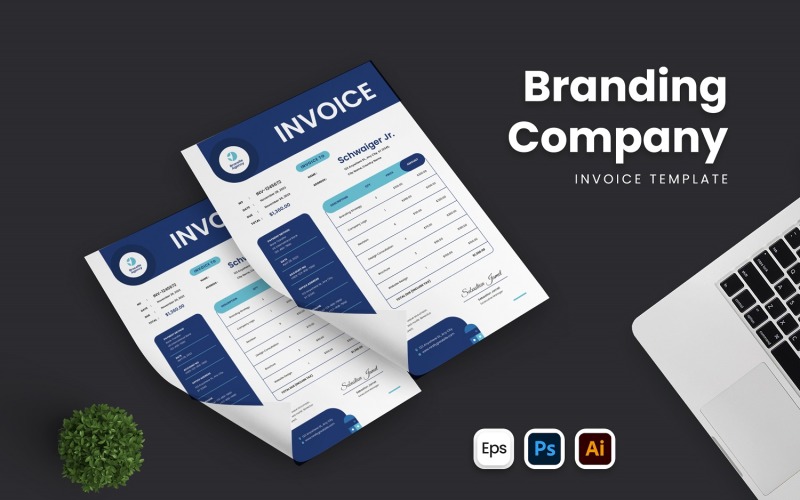 Clean Branding Company Invoice Corporate Identity